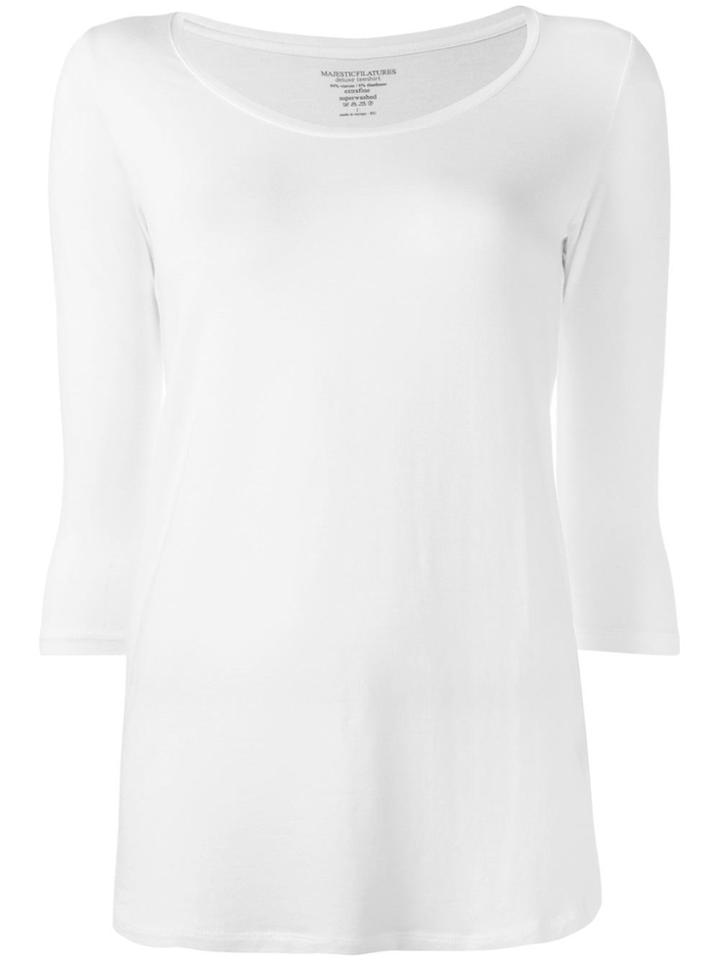 Majestic Filatures Three-quarters Sleeve T-shirt - White