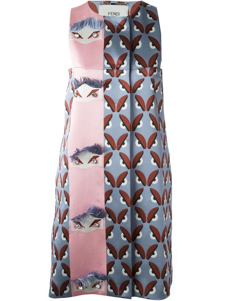 Fendi Bag Bugs Shift Dress