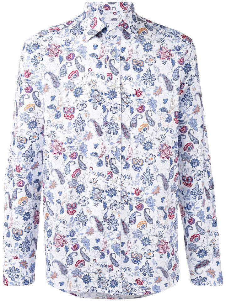 Etro Paisley Print Shirt, Men's, Size: 45, Cotton