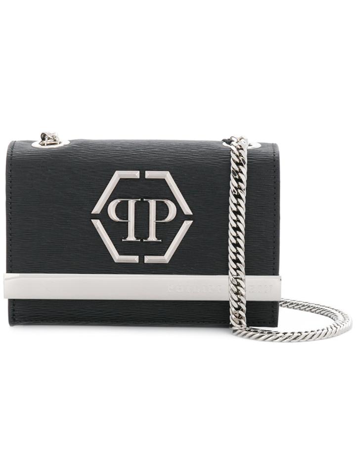 Philipp Plein Logo Plaque Cross Body Bag - Black