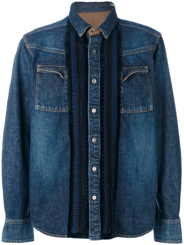 Tom Ford Circular Print Classic Shirt - Blue