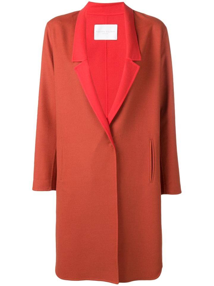 Fabiana Filippi Single Breasted Overcoat - Red