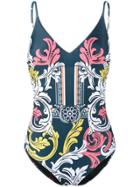 Mary Katrantzou Queen's Teal Swimsuit - Blue