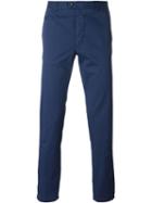 Fay Chino Trousers, Men's, Size: 54, Blue, Cotton/spandex/elastane