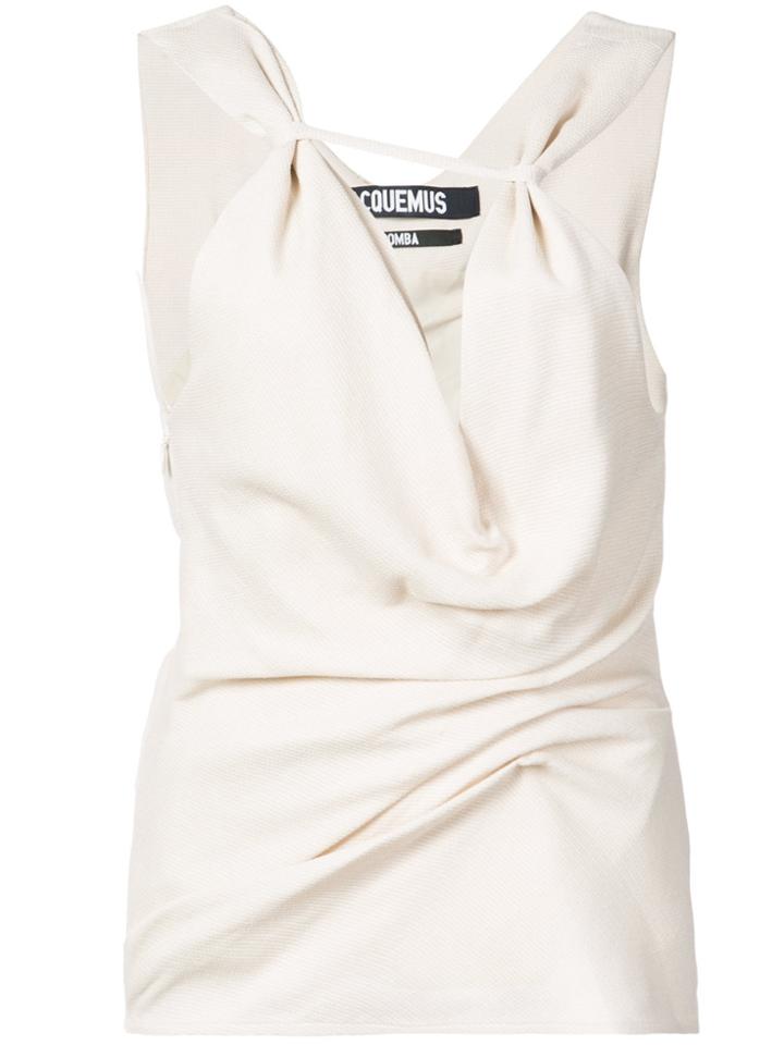 Jacquemus Ruche Detail Tank - Nude & Neutrals