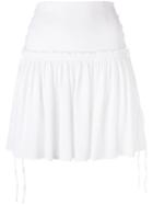 Philipp Plein - Flared Skirt - Women - Spandex/elastane/viscose - L, White, Spandex/elastane/viscose