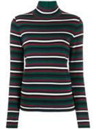 Tory Burch Striped Knit Jumper - Green