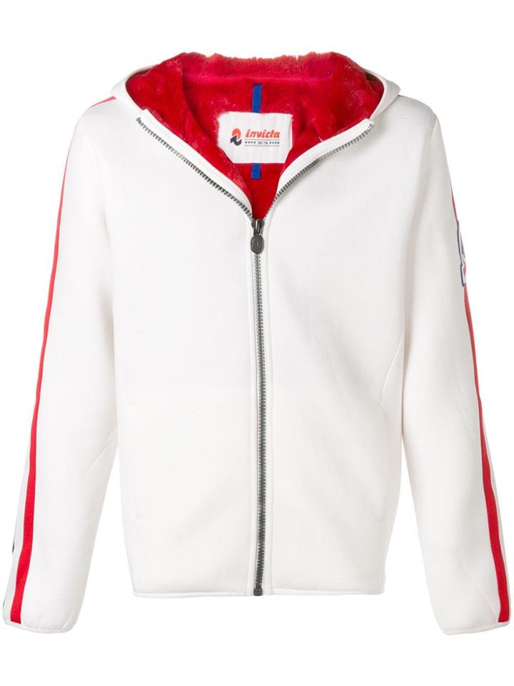 Invicta Side Stripe Hooded Jacket - White