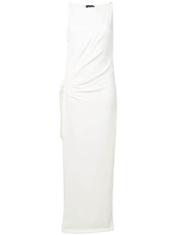 Tom Ford Gathered Side Gown - White