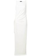 Tom Ford Gathered Side Gown - White