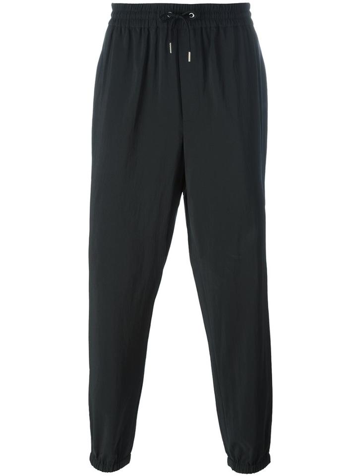 Mcq Alexander Mcqueen Tapered Track Pants, Men's, Size: 50, Black, Polyester
