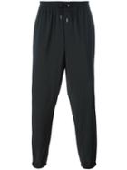 Mcq Alexander Mcqueen Tapered Track Pants, Men's, Size: 50, Black, Polyester