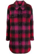 Woolrich Check Print Shirt Coat - Red