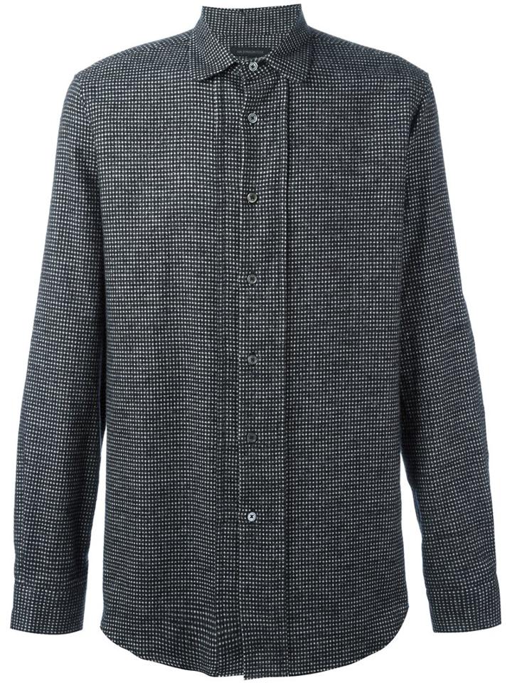 Ann Demeulemeester Grise Checked Shirt, Men's, Size: Small, Black, Cotton
