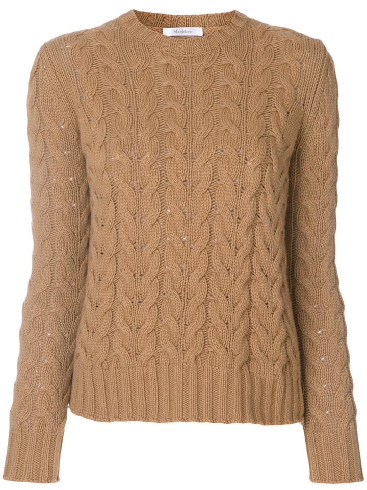 Max Mara Cable-knit Jumper - Brown