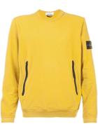 Stone Island Logo Patch Sweater - Yellow
