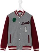 Dolce & Gabbana Kids - Varsity Bomber Jacket - Kids - Cotton/polyester/acetate/wool - 5 Yrs, Toddler Boy's, Grey