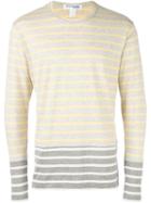 Comme Des Garçons Shirt Boy Striped Longlseeved T-shirt, Size: Xl, Grey, Cotton