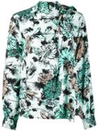 Pinko Pussy Bow Floral Print Blouse - Green