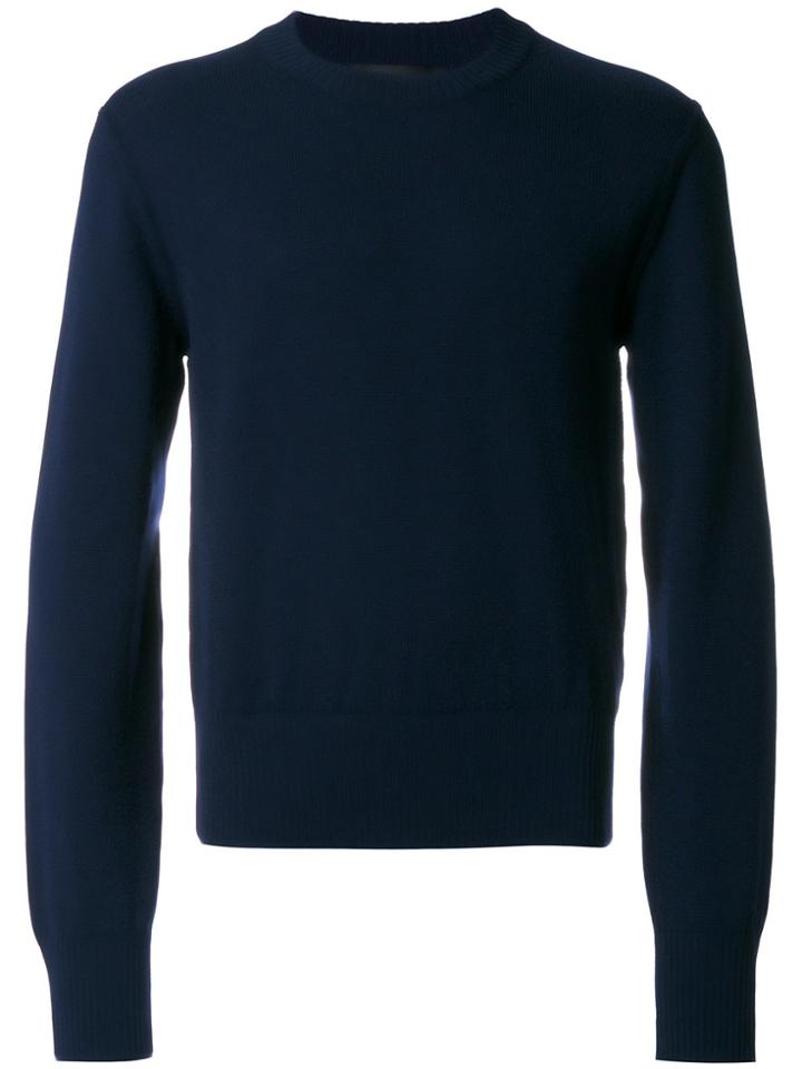 Dolce & Gabbana Exposed Shoulder Seam Jumper - Blue