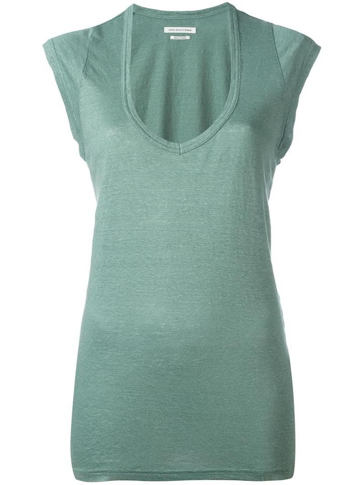 Isabel Marant Étoile Kranger T-shirt, Women's, Size: Small, Green, Linen/flax