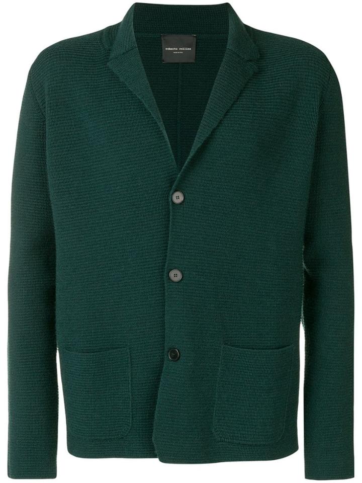 Roberto Collina Rib Knit Blazer - Green