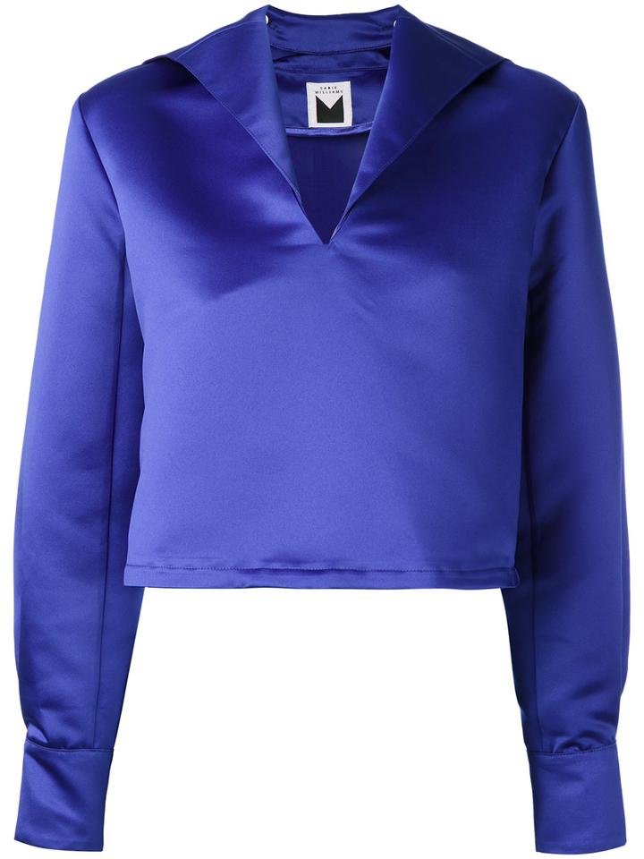 Sailor Blouse - Women - Polyester - S, Blue, Polyester, Sadie Williams