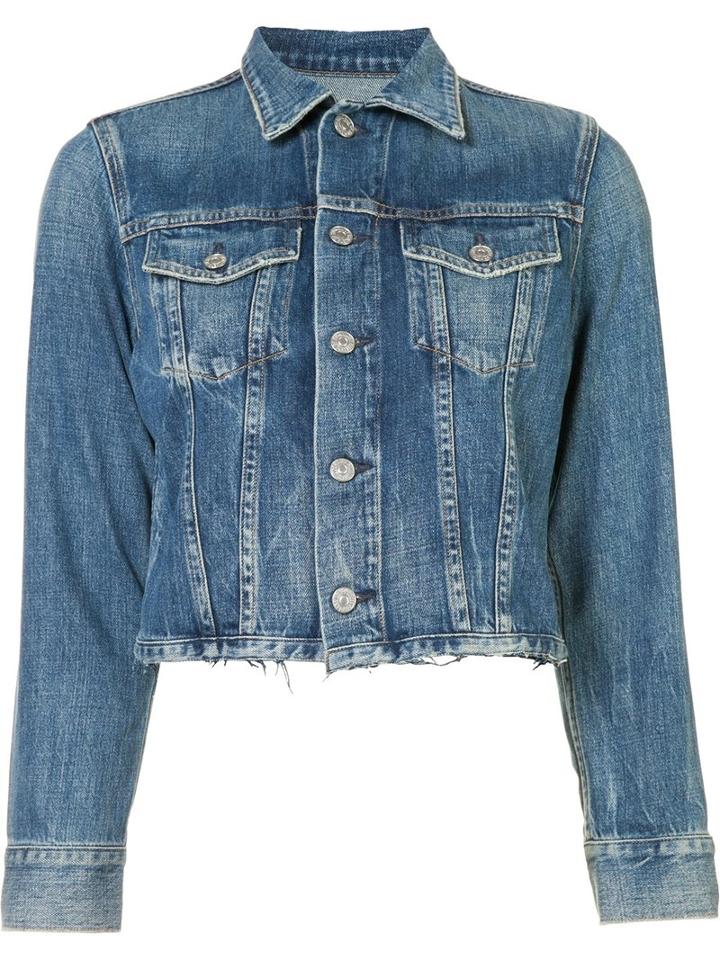 Citizens Of Humanity Stonewashed Denim Jacket, Women's, Size: Small, Blue, Cotton/rayon