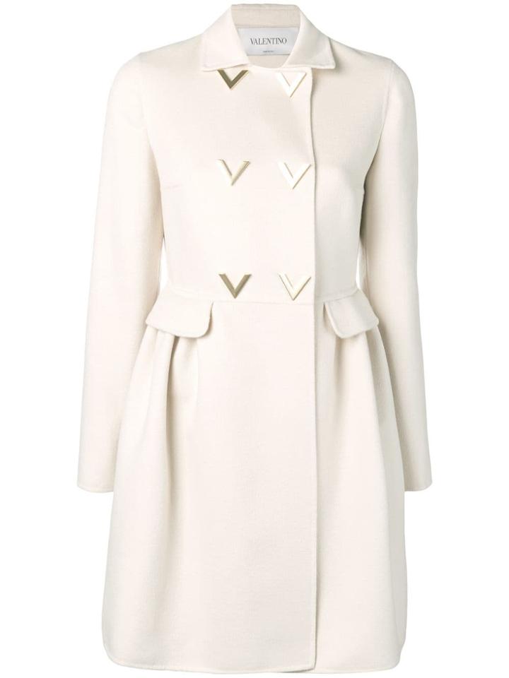 Valentino V Detail Trench Coat - Neutrals
