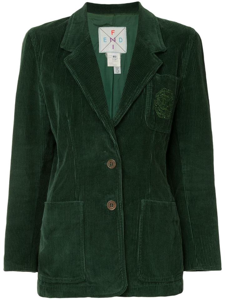 Fendi Vintage Fendi Long Sleeve Coat Jacket - Green