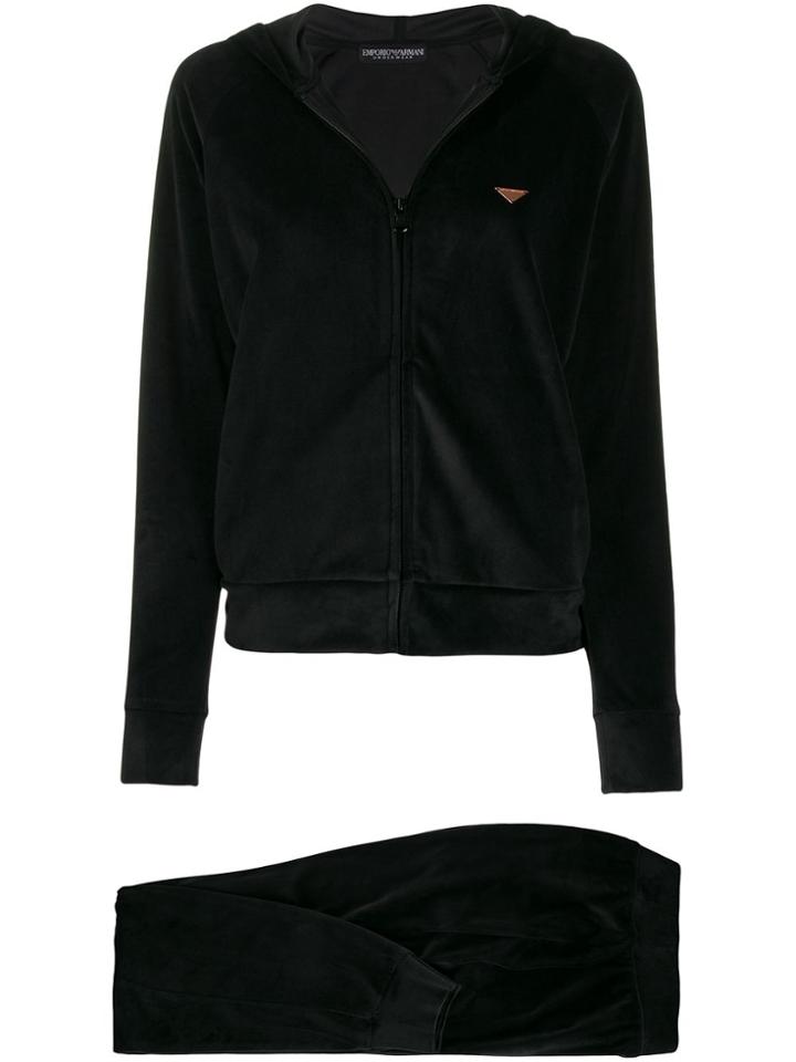 Emporio Armani Logo-plaque Sports Jacket - Black