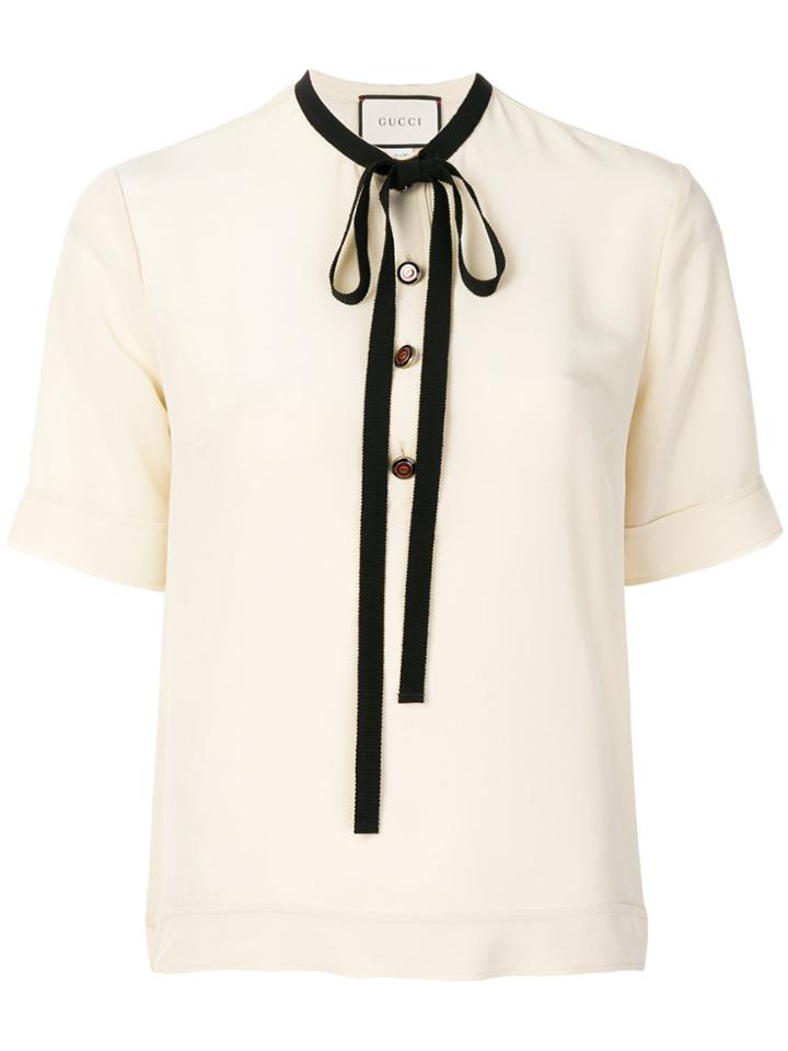 Gucci Bow Detail Top - Nude & Neutrals