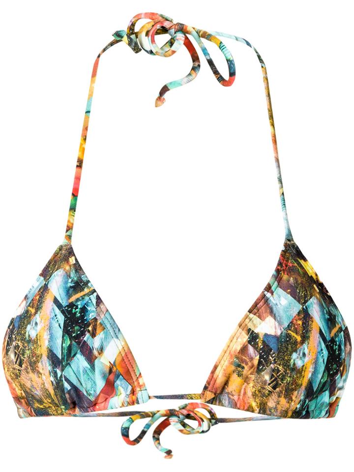 Lygia & Nanny Triangle Bikini Top - Yellow & Orange