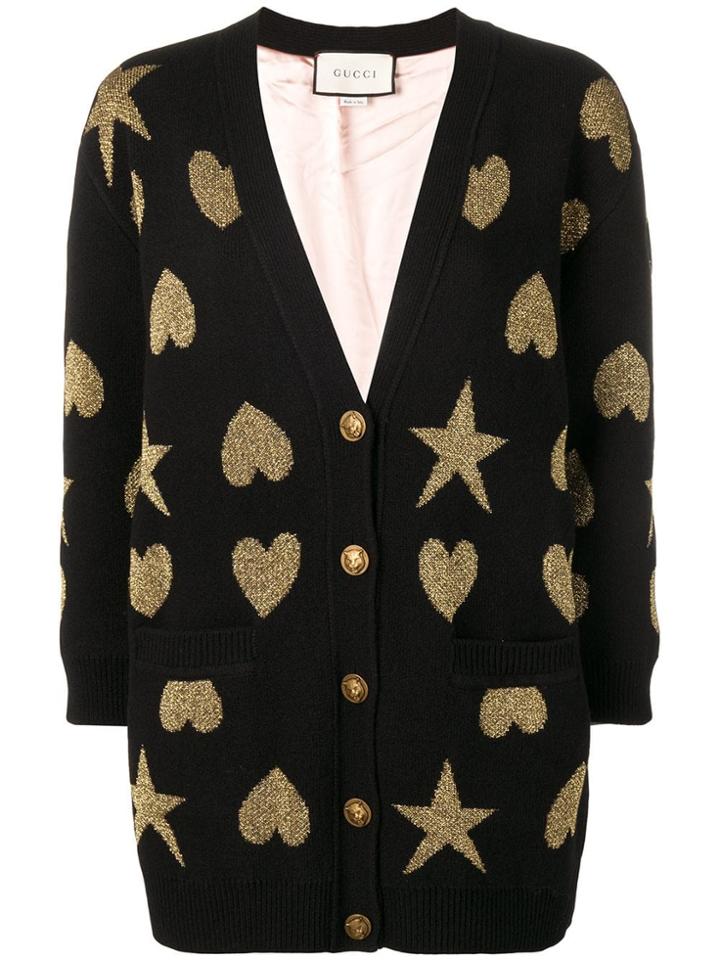 Gucci Lurex Knit Cardigan - Black