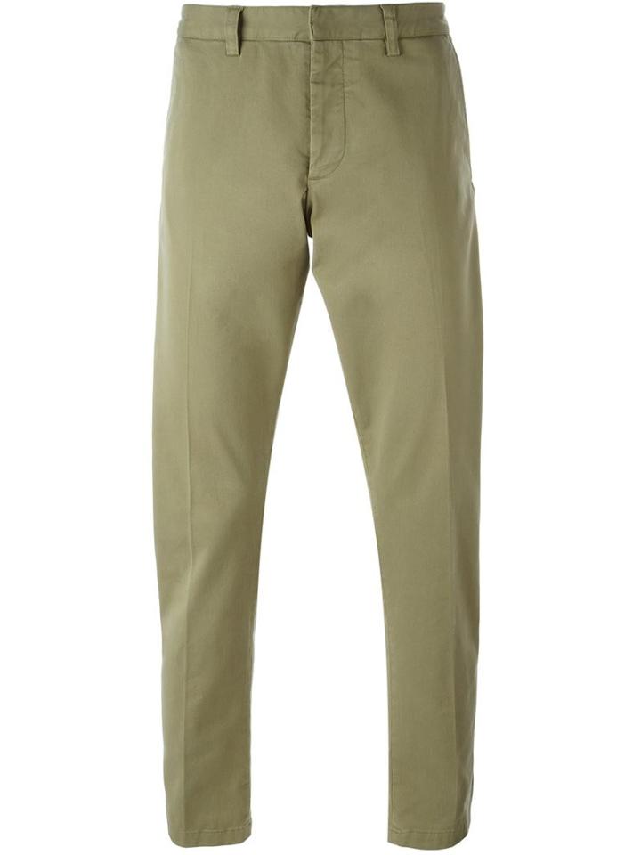 Ami Alexandre Mattiussi Chino Trousers, Men's, Size: Xl, Green, Cotton