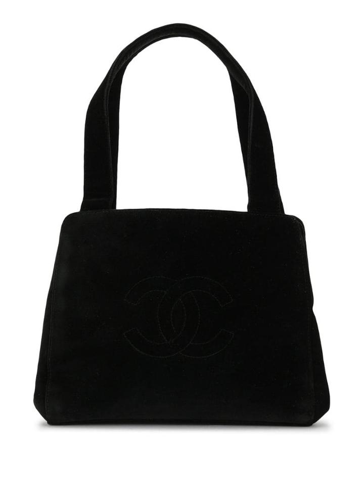 Chanel Pre-owned Interlocking Cc Stitched Tote - Black