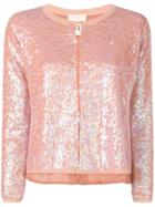 Semicouture Sequin Embellished Cardigan - Nude & Neutrals