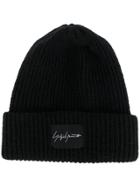 Yohji Yamamoto Logo Patch Beanie - Black