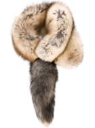 Dolce & Gabbana - Fox Fur Stole - Women - Fox Fur/cashmere - One Size, Nude/neutrals, Fox Fur/cashmere