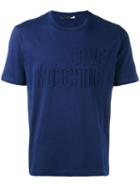 Embossed Logo T-shirt - Men - Cotton - M, Blue, Cotton, Love Moschino