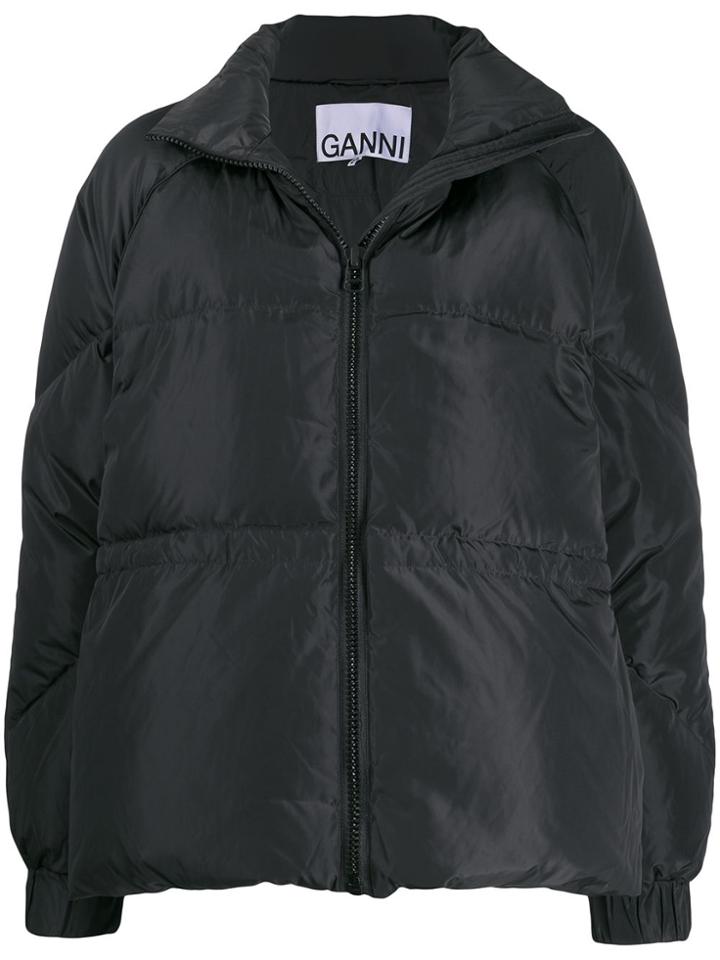 Ganni Quilted Puffer Jacket - Black