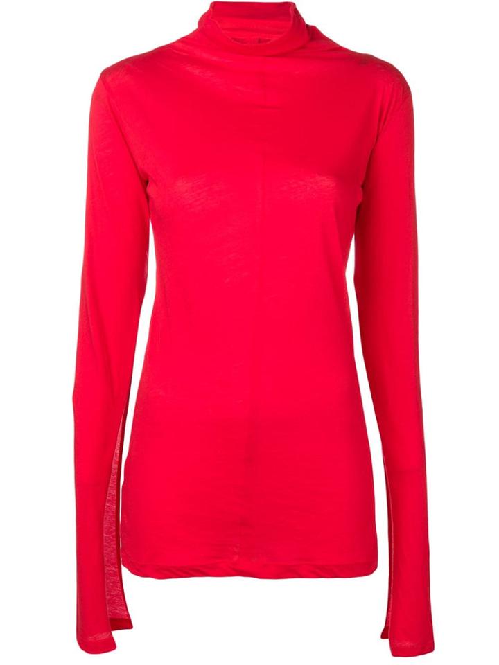 Unravel Project Slit Sleeve Jumper - Red