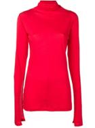 Unravel Project Slit Sleeve Jumper - Red