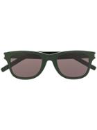 Saint Laurent Eyewear Sl51bslim Rectangular-frame Sunglasses - Green