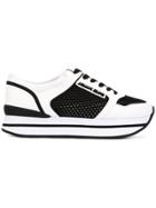 Armani Jeans Panelled Sneakers - White