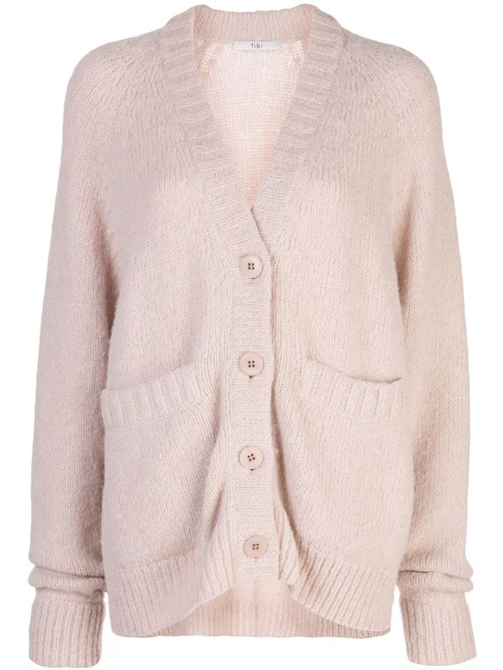 Tibi Cozette Cardigan - Neutrals