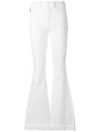 Love Moschino - Flared Jeans - Women - Cotton/spandex/elastane - 27, White, Cotton/spandex/elastane
