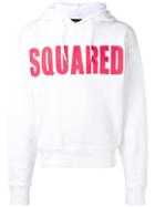 Dsquared2 Contrast Logo Print Hoodie - White