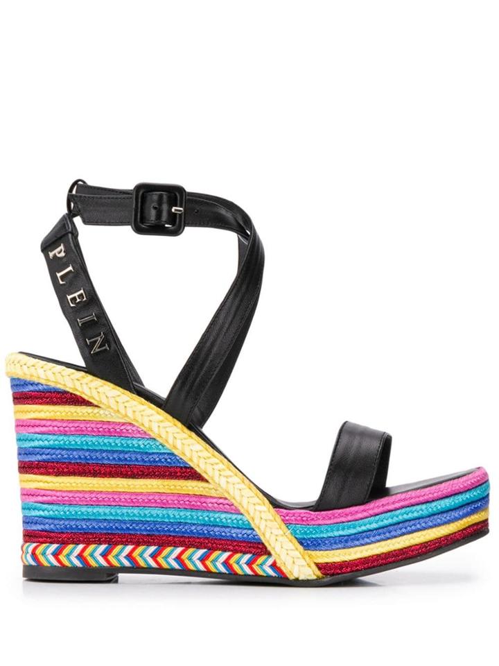 Philipp Plein Rainbow Platform Sandals - Black
