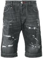 Philipp Plein Distressed Shorts - Grey